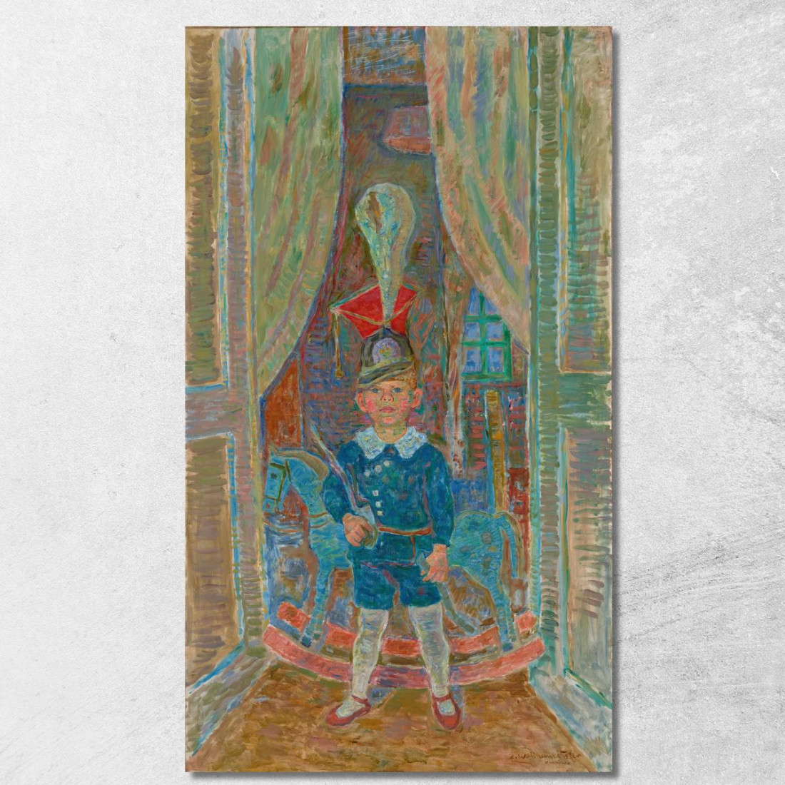 Ritratto Di Un Ragazzo Con Lo Shako Degli Ussari Zygmunt Waliszewski zwl32 quadro stampato su tela