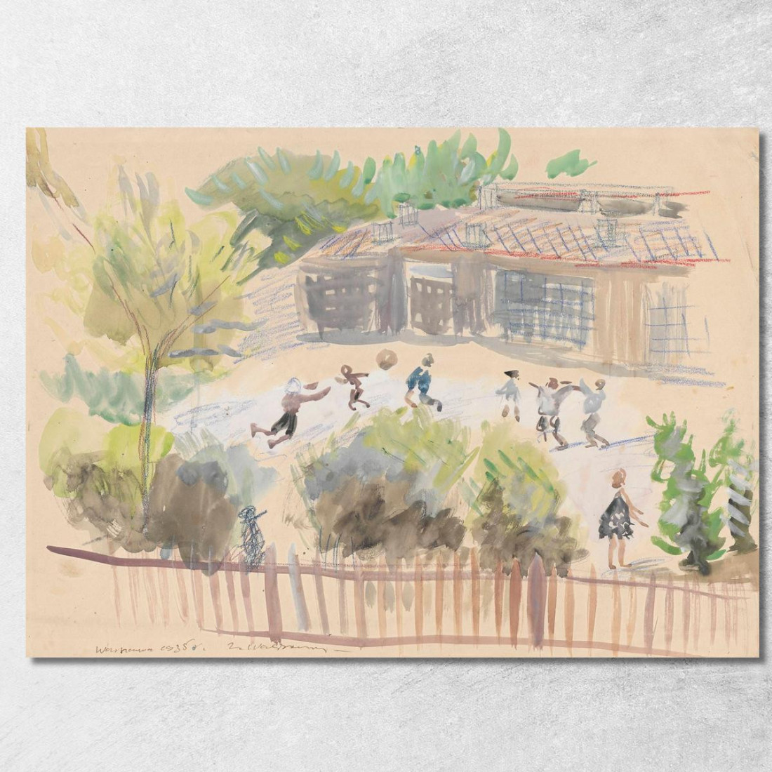 Cortile Della Scuola Zygmunt Waliszewski zwl37 quadro stampato su tela Cortile Della Scuola Zygmunt Waliszewski zwl37 quadro stampato su tela