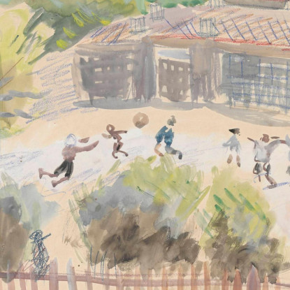 Cortile Della Scuola Zygmunt Waliszewski zwl37 quadro stampato su tela