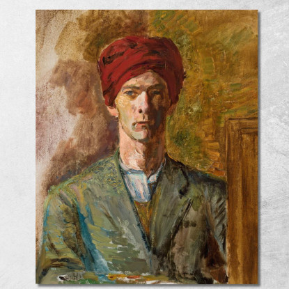 Autoritratto Con Turbante Zygmunt Waliszewski zwl41 quadro stampato su tela