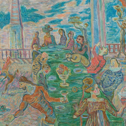 Il Banchetto Zygmunt Waliszewski zwl54 quadro stampato su tela