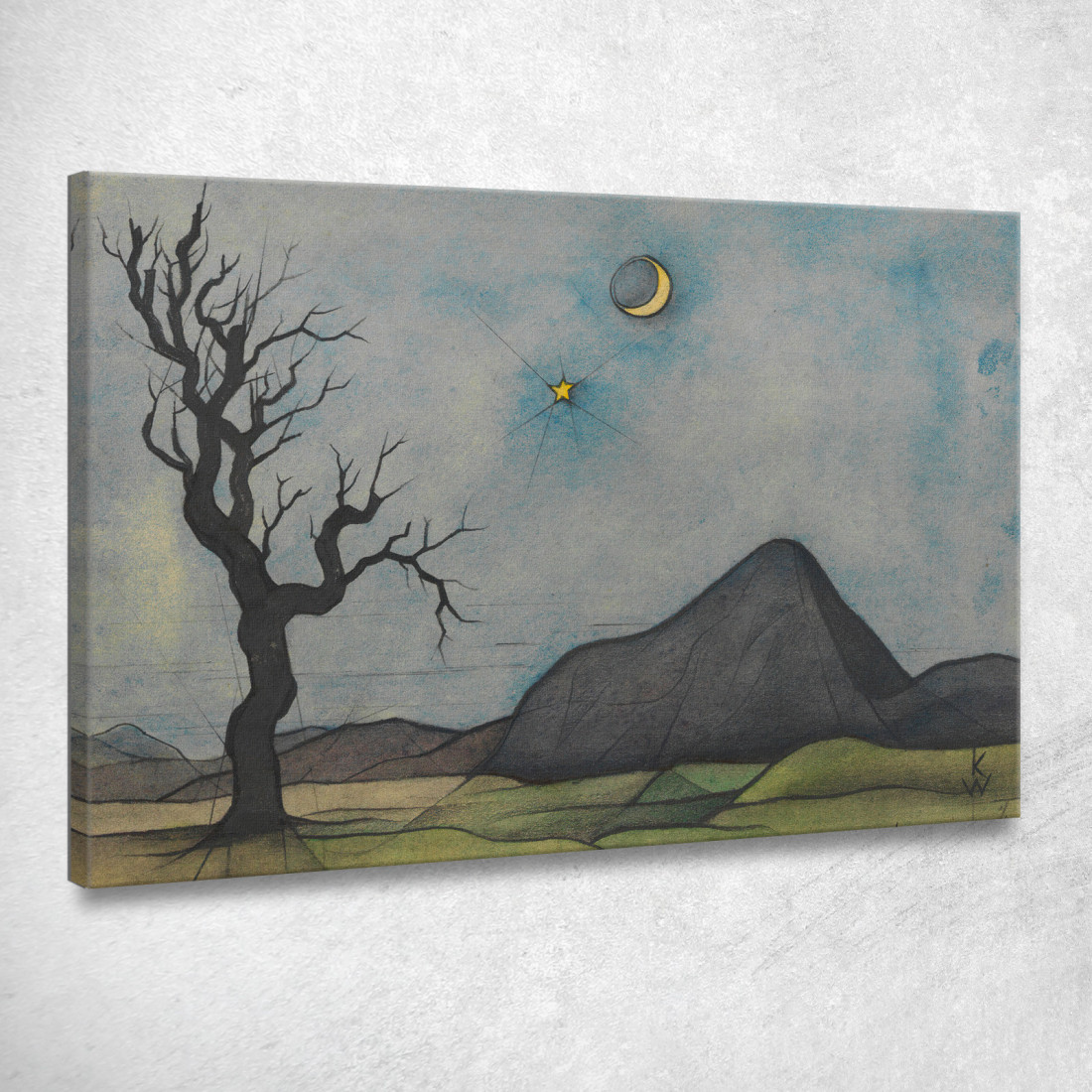 Luna E Venere Karl Wiener kwn341 quadro stampato su tela Luna E Venere Karl Wiener kwn341 quadro stampato su tela