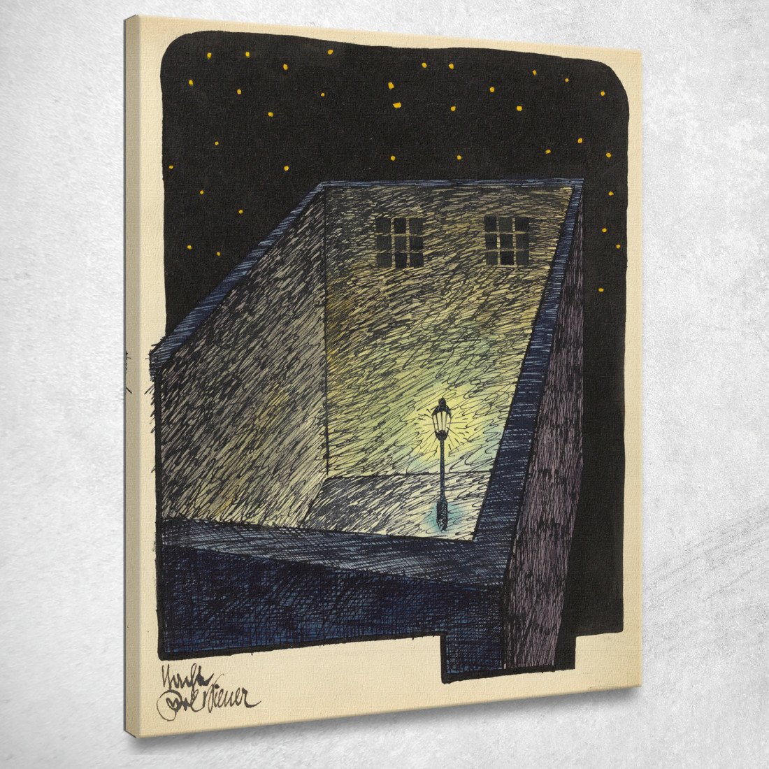 Notte Karl Wiener kwn366 quadro stampato su tela Notte Karl Wiener kwn366 quadro stampato su tela