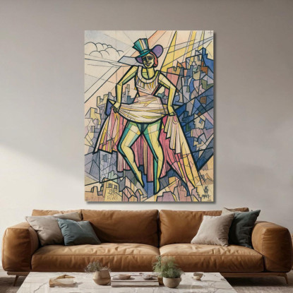 Figura Femminile Senza Titolo Karl Wiener kwn516 quadro stampato su tela