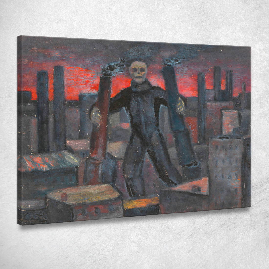 Senza Titolo Morte Con Ciminiere Fumanti Karl Wiener kwn595 quadro stampato su tela Senza Titolo Morte Con Ciminiere Fumanti Karl Wiener kwn595 quadro stampato su tela