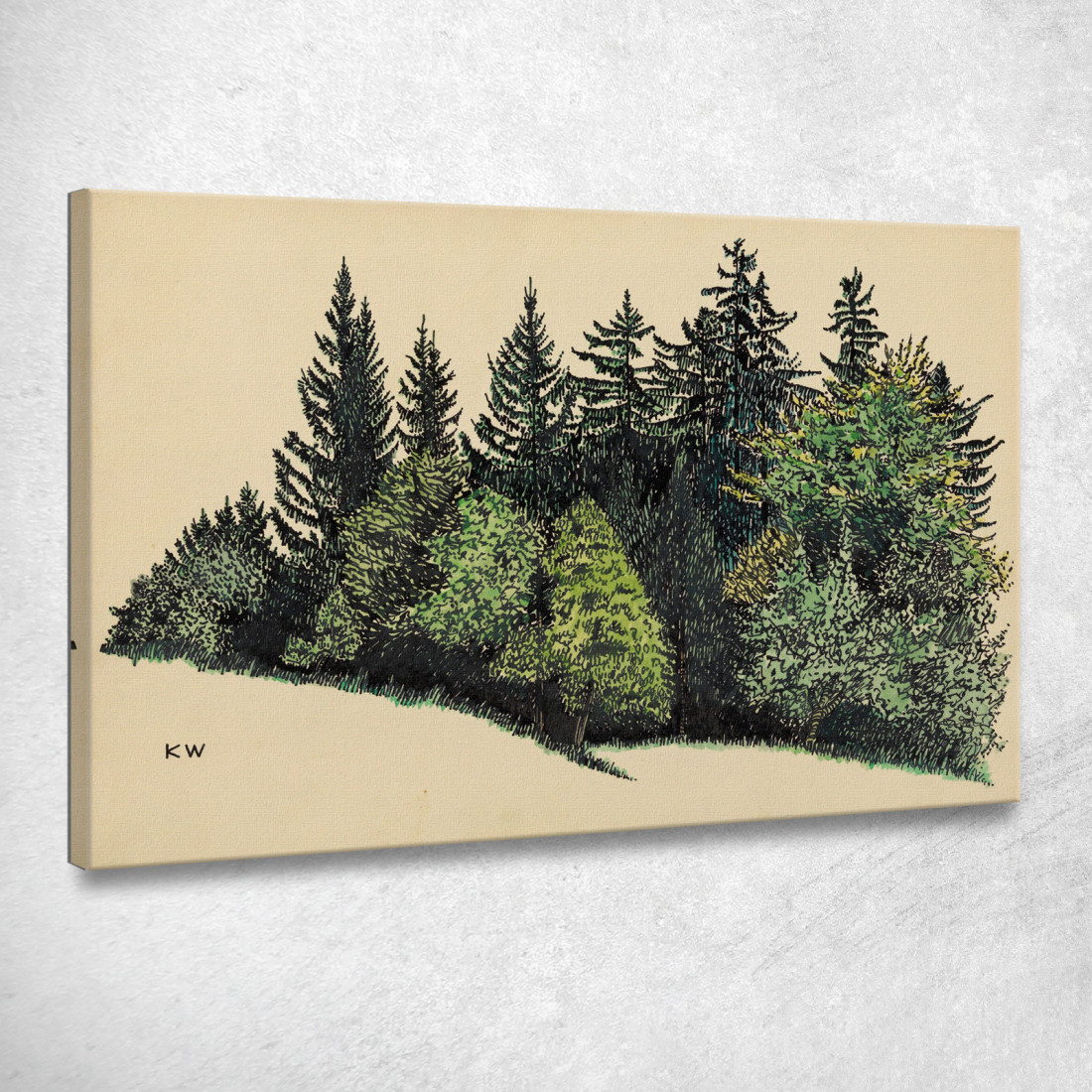 Pezzo Di Foresta Senza Titolo Karl Wiener kwn606 quadro stampato su tela Pezzo Di Foresta Senza Titolo Karl Wiener kwn606 quadro stampato su tela