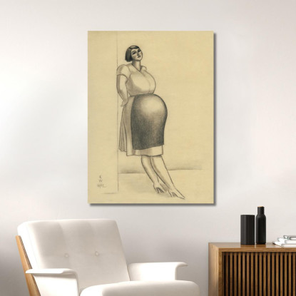 Donne Incinte Karl Wiener kwn650 quadro stampato su tela