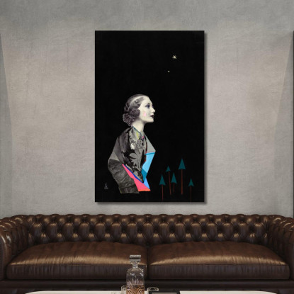 Collage Desideroso Karl Wiener kwn655 quadro stampato su tela