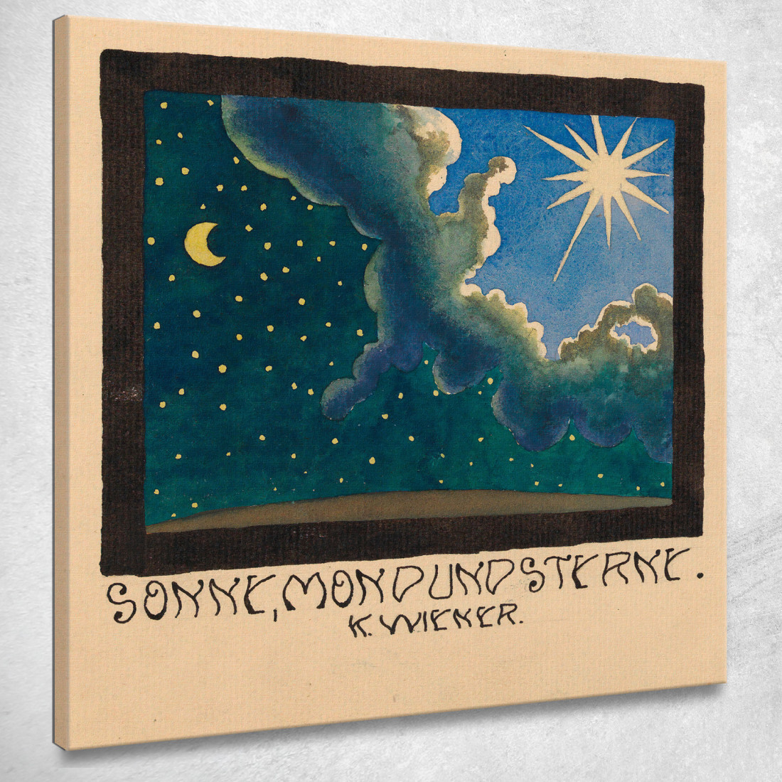 Sole Luna E Stelle Karl Wiener kwn664 quadro stampato su tela Sole Luna E Stelle Karl Wiener kwn664 quadro stampato su tela