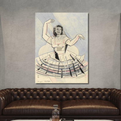 Ballerino Karl Wiener kwn703 quadro stampato su tela