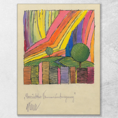 Tramonto Pazzesco Karl Wiener kwn714 quadro stampato su tela
