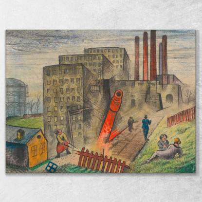 Sobborgo Iii Karl Wiener kwn724 quadro stampato su tela