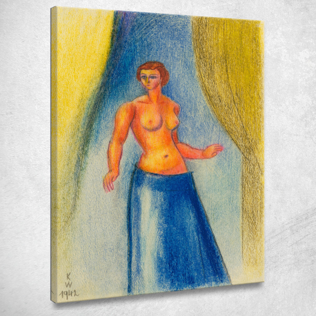 Seminuda Femminile Karl Wiener kwn748 quadro stampato su tela Seminuda Femminile Karl Wiener kwn748 quadro stampato su tela