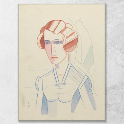 Ritratto Femminile 6 Karl Wiener kwn753 quadro stampato su tela