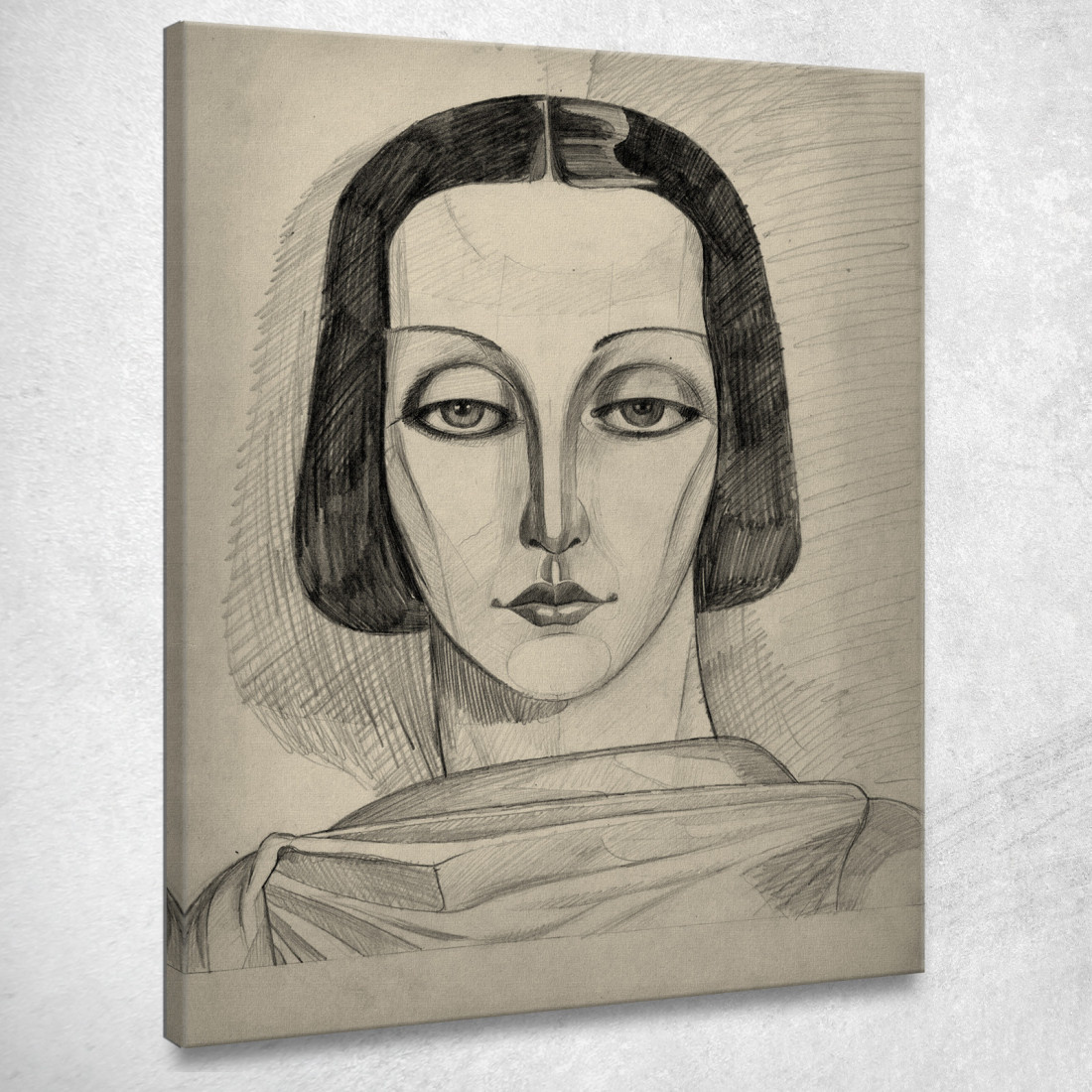 Disegno Del Ritratto Femminile Karl Wiener kwn755 quadro stampato su tela Disegno Del Ritratto Femminile Karl Wiener kwn755 quadro stampato su tela