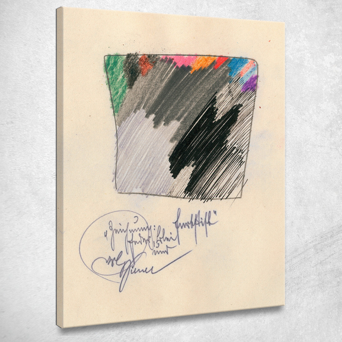 Penna Da Disegno A Mina E Matita Colorata Karl Wiener kwn786 quadro stampato su tela Penna Da Disegno A Mina E Matita Colorata Karl Wiener kwn786 quadro stampato su tela