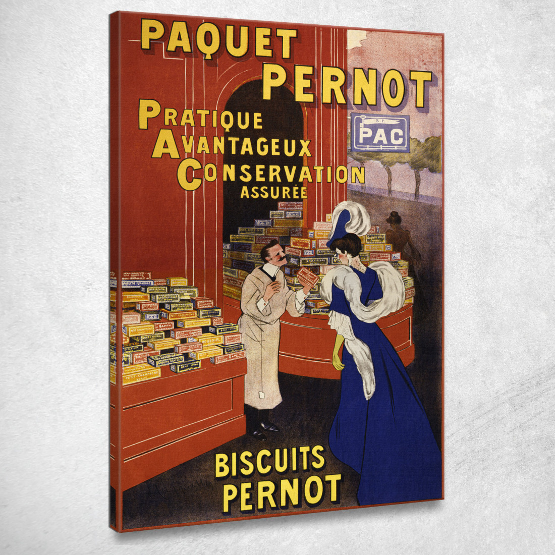 Biscotti Pernot Leonetto Cappiello lcp12 quadro stampato su tela Biscotti Pernot Leonetto Cappiello lcp12 quadro stampato su tela