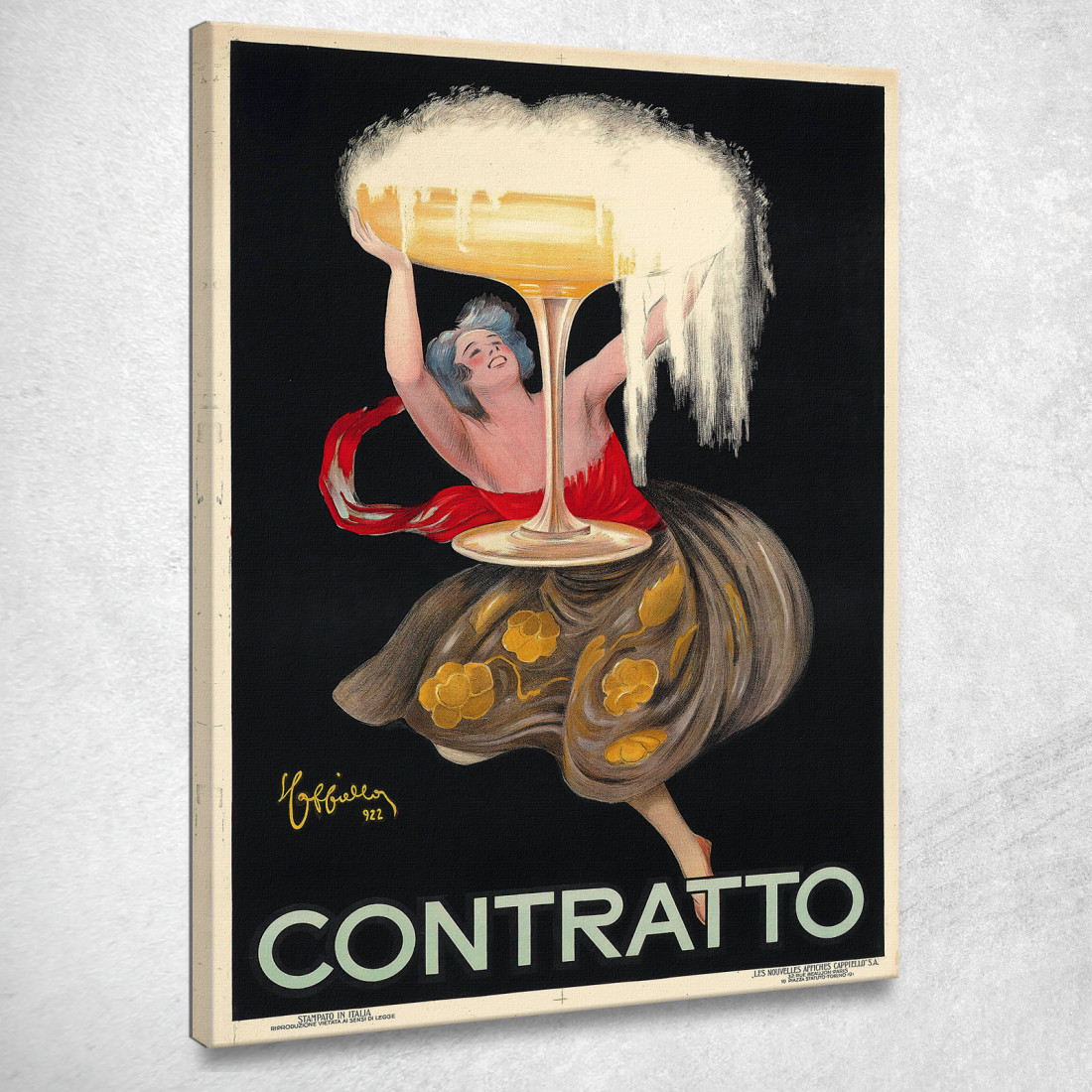 Contratto Leonetto Cappiello lcp38 quadro stampato su tela Contratto Leonetto Cappiello lcp38 quadro stampato su tela