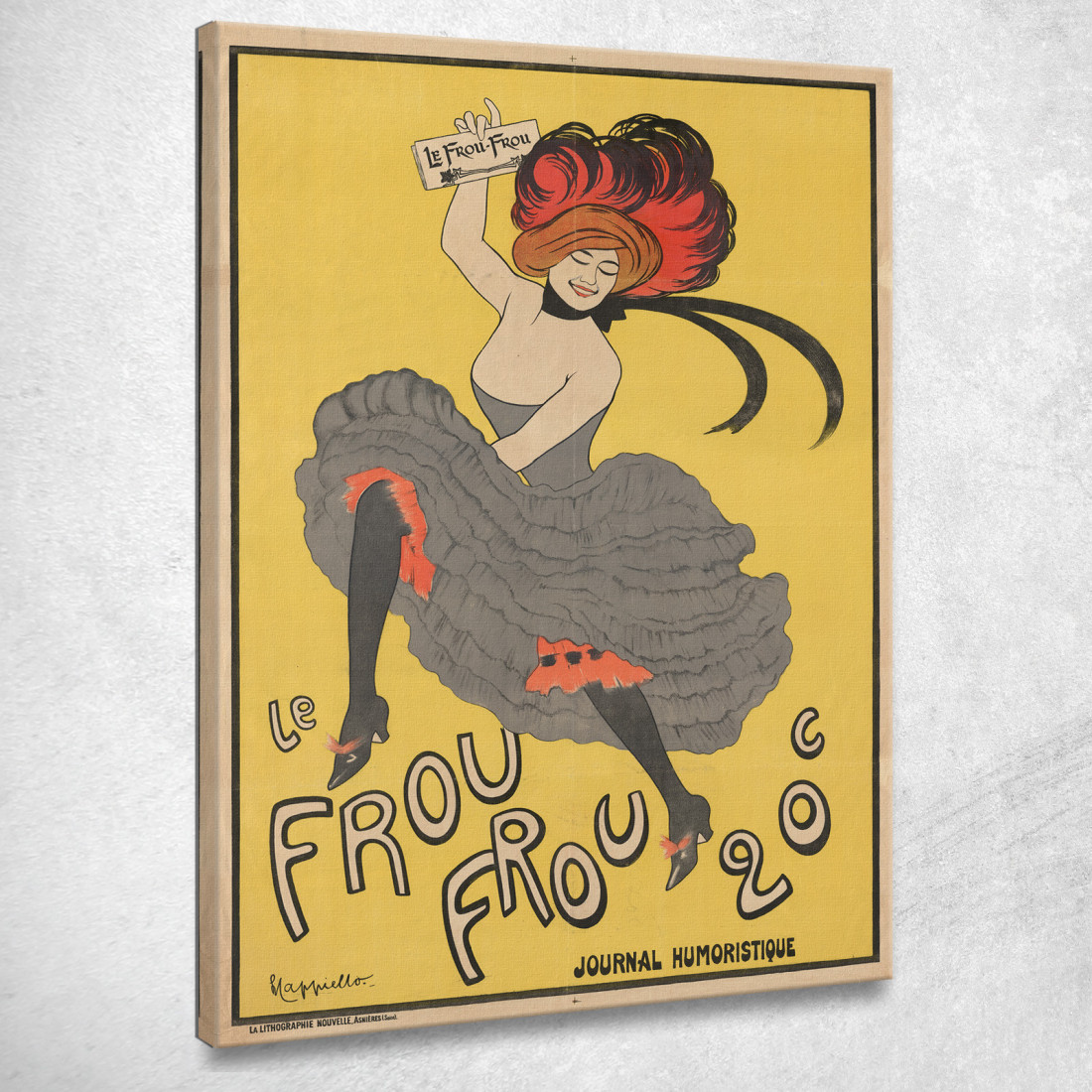 Il Frou Frou Leonetto Cappiello lcp67 quadro stampato su tela Il Frou Frou Leonetto Cappiello lcp67 quadro stampato su tela