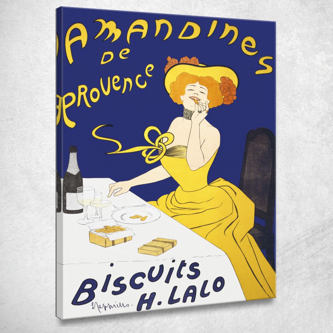 Donna Che Mangia Biscotti Alle Mandorle Leonetto Cappiello lcp116 quadro stampato su tela Donna Che Mangia Biscotti Alle Mandorle Leonetto Cappiello lcp116 quadro stampato su tela