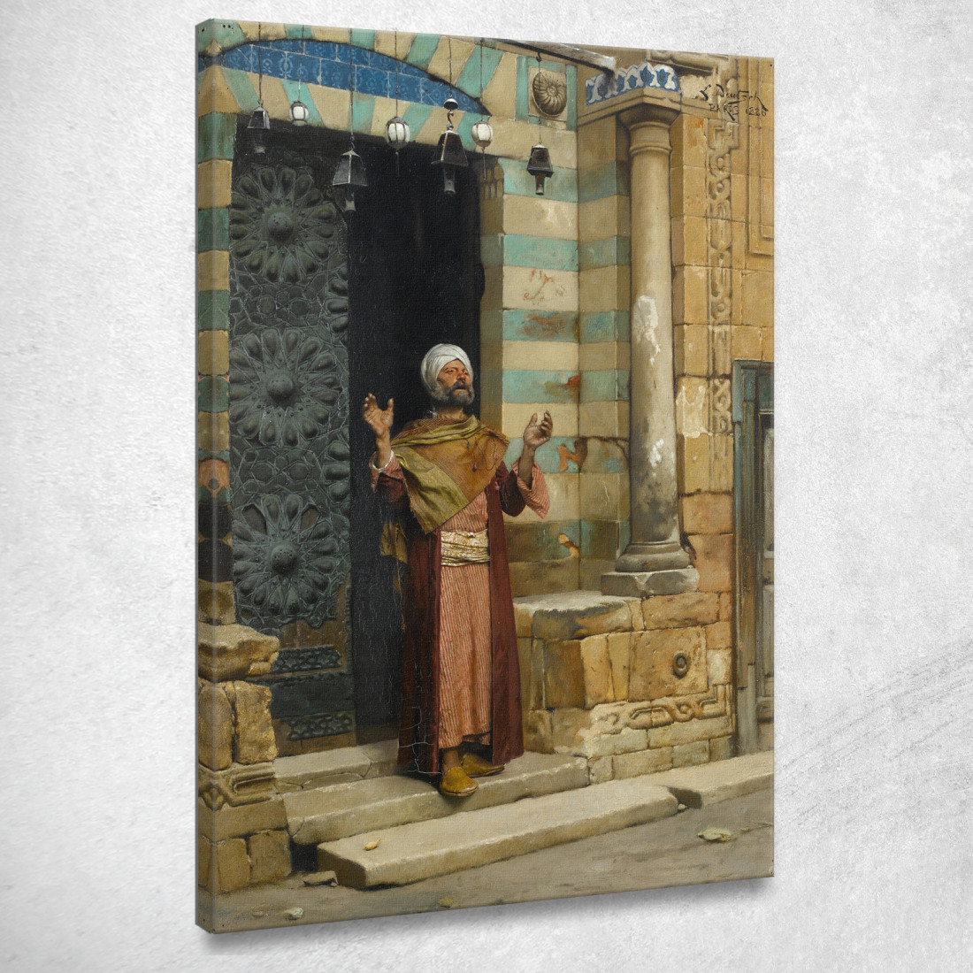 Alla Porta Della Moschea Ludwig Deutsch ldt8 quadro stampato su tela Alla Porta Della Moschea Ludwig Deutsch ldt8 quadro stampato su tela