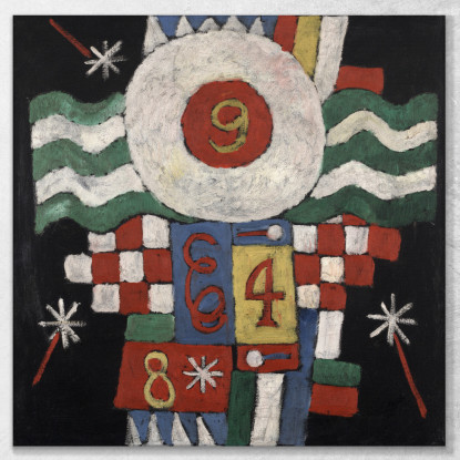 Raccolta Di Disegni Di Numeri E Lettere Marsden Hartley mhr7 quadro stampato su tela