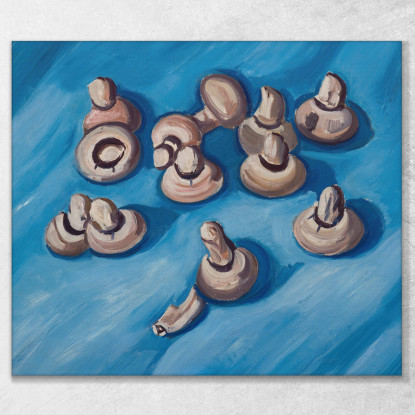 Funghi Su Sfondo Blu Marsden Hartley mhr19 quadro stampato su tela