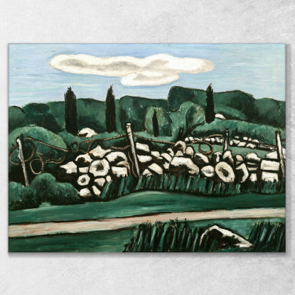 Gli Ultimi Muri Di Pietra Dogtown Marsden Hartley mhr49 quadro stampato su tela