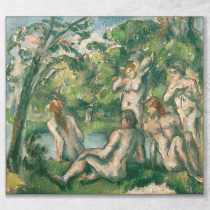 Bagnanti Paul Cézanne pcz10 quadro stampato su tela