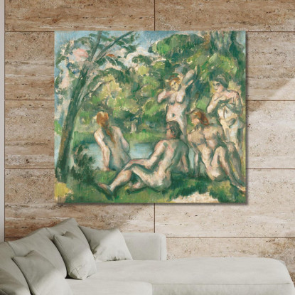 Bagnanti Paul Cézanne pcz10 quadro stampato su tela