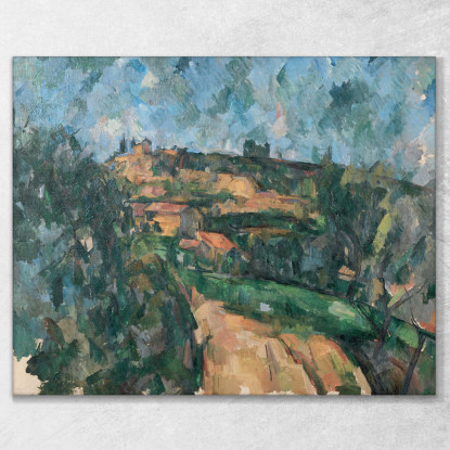 Curva Della Strada In Cima Allo Chemin Des Lauves Paul Cézanne pcz11 quadro stampato su tela