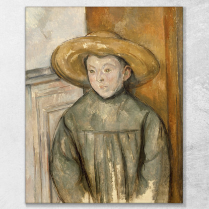 Ragazzo Con Un Cappello Di Paglia Paul Cézanne pcz15 quadro stampato su tela
