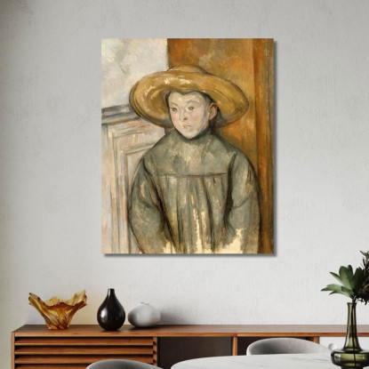 Ragazzo Con Un Cappello Di Paglia Paul Cézanne pcz15 quadro stampato su tela