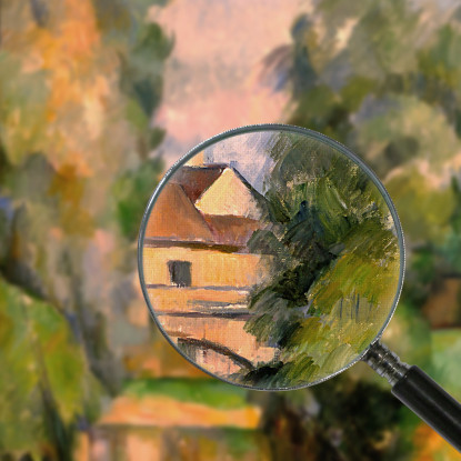 Casa Di Campagna Da Un Fiume Paul Cézanne pcz19 quadro stampato su tela