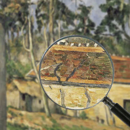 Cortile Paul Cézanne pcz23 quadro stampato su tela