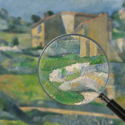 Case In Provenza La Valle Del Riaux Vicino A L'Estaque Paul Cézanne pcz35 quadro stampato su tela
