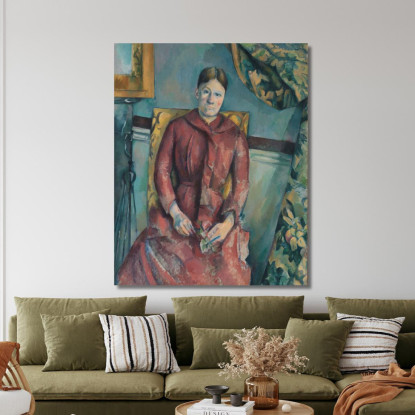 Signora Paul Cézanne pcz50 quadro stampato su tela