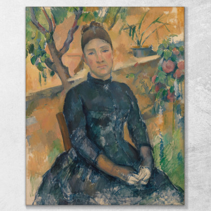 Signora Paul Cézanne pcz51 quadro stampato su tela