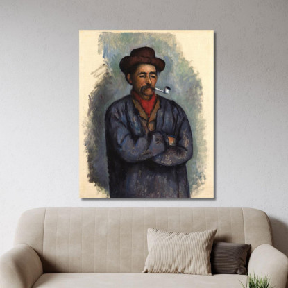 L'Uomo Con La Pipa Paul Cézanne pcz57 quadro stampato su tela