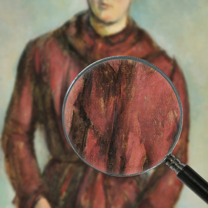 Madame Cézanne In Abito Rosso Paul Cézanne pcz69 quadro stampato su tela