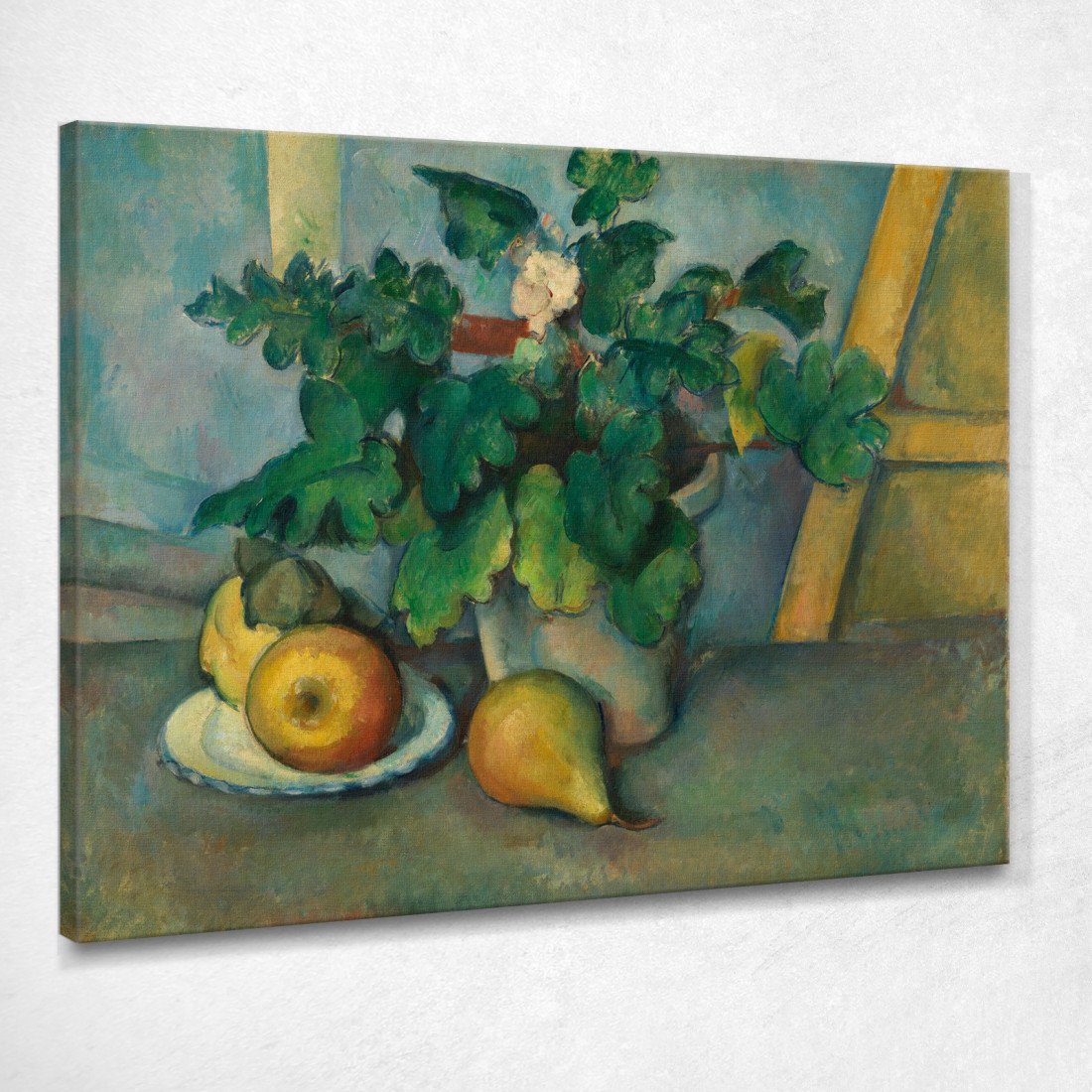 Vaso Di Primule E Frutta Paul Cézanne pcz78 quadro stampato su tela Vaso Di Primule E Frutta Paul Cézanne pcz78 quadro stampato su tela