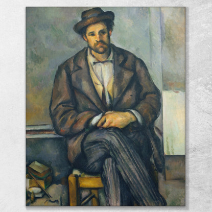 Contadino Seduto Paul Cézanne pcz82 quadro stampato su tela