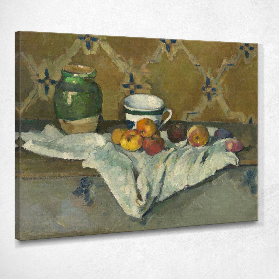 Natura Morta Con Vasetto Coppa E Mele Paul Cézanne pcz97 quadro stampato su tela Natura Morta Con Vasetto Coppa E Mele Paul Cézanne pcz97 quadro stampato su tela