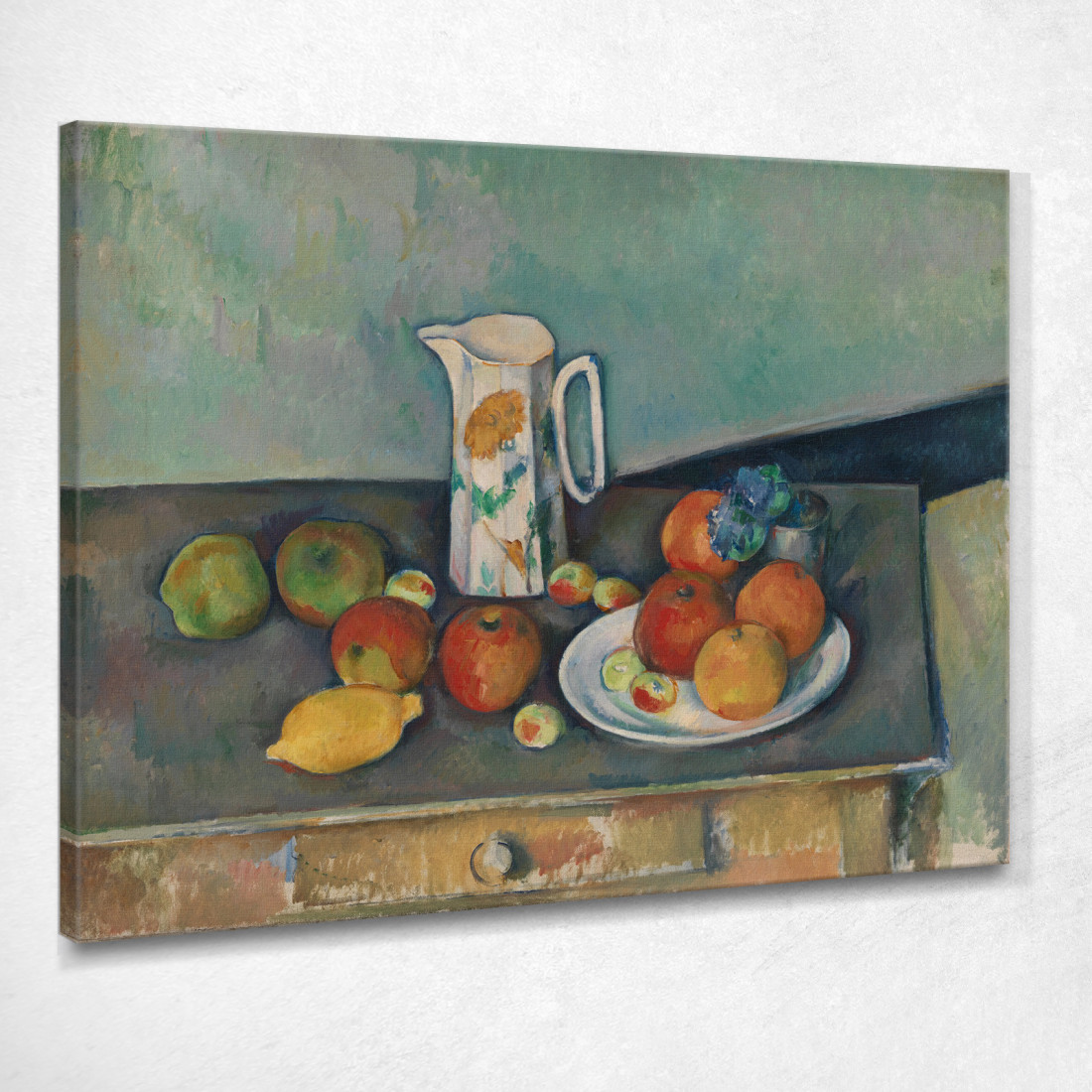 Natura Morta Con Pentola Del Latte E Frutta Su Un Tavolo Paul Cézanne pcz99 quadro stampato su tela Natura Morta Con Pentola Del Latte E Frutta Su Un Tavolo Paul Cézanne pcz99 quadro stampato su tela