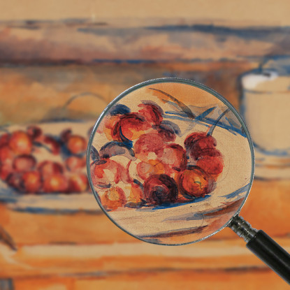 Tazza E Piatto Di Ciliege Paul Cézanne pcz104 quadro stampato su tela