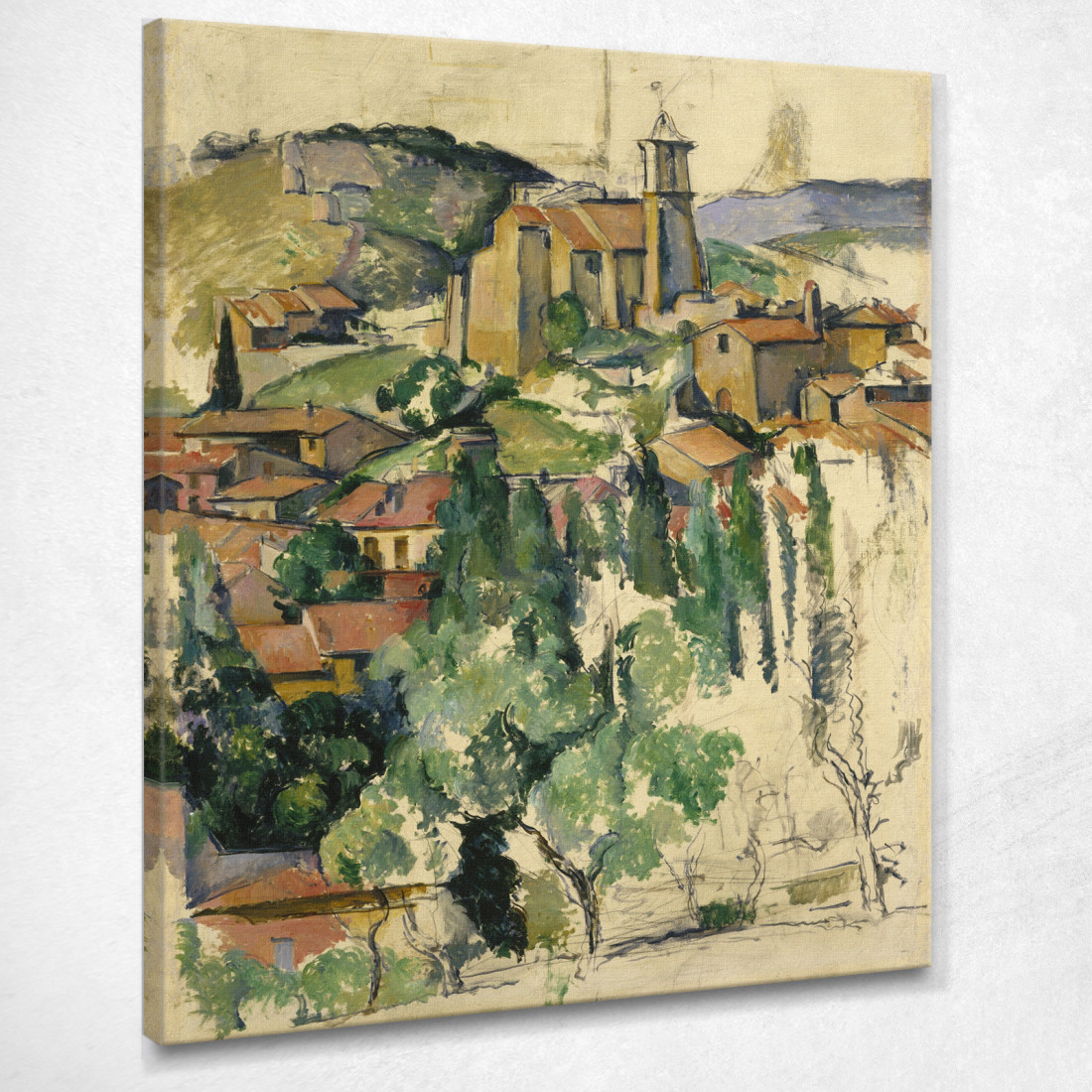 Il Villaggio Di Gardanne Paul Cézanne pcz128 quadro stampato su tela Il Villaggio Di Gardanne Paul Cézanne pcz128 quadro stampato su tela