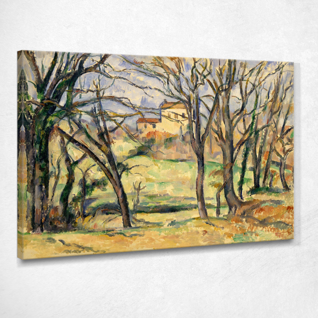 Alberi E Case Vicino Al Jas De Bouffan Paul Cézanne pcz130 quadro stampato su tela