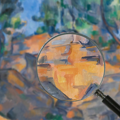 Alberi E Rocce Vicino Allo Château Noir Paul Cézanne pcz131 quadro stampato su tela