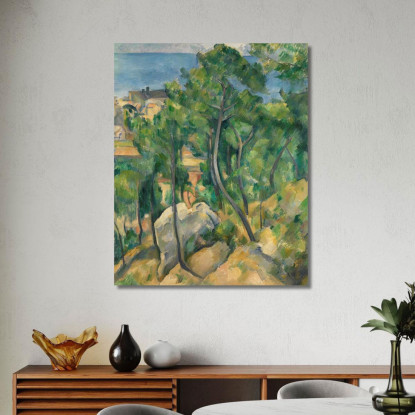 Visualizza Sul Mare A L'Estaque Paul Cézanne pcz135 quadro stampato su tela
