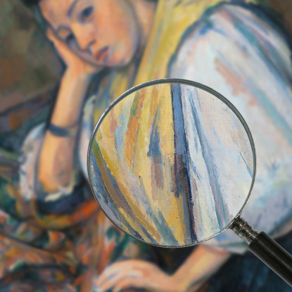 Giovane Donna Italiana A Un Tavolo Paul Cézanne pcz138 quadro stampato su tela